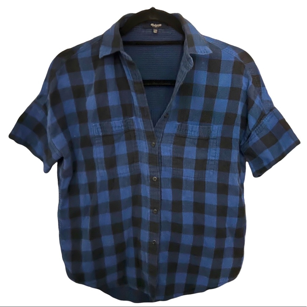 MadeWELL Women’s Short Sleeve Button-up Flannel Size XXS
